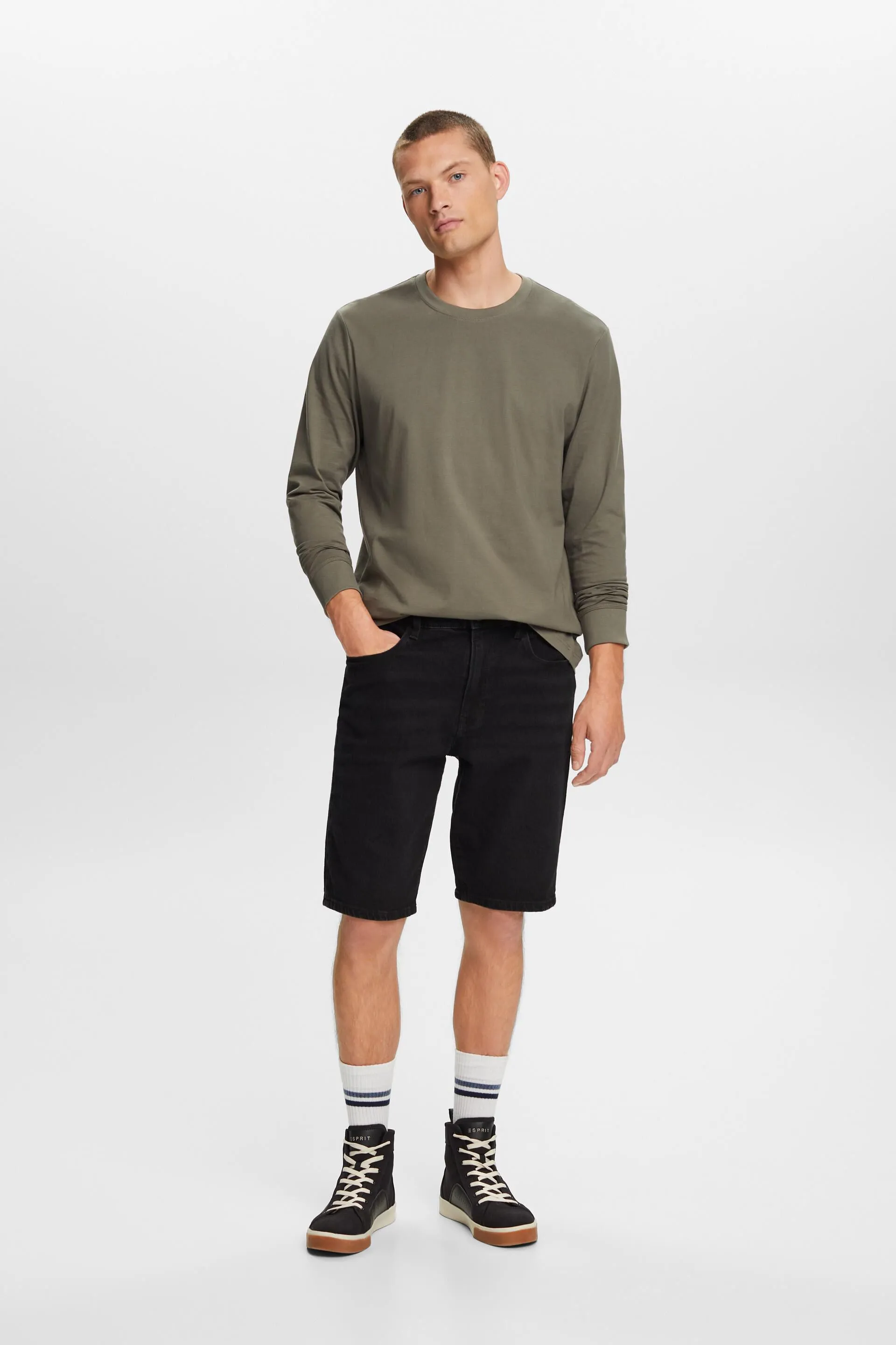Maglia a maniche lunghe in jersey, 100% cotone