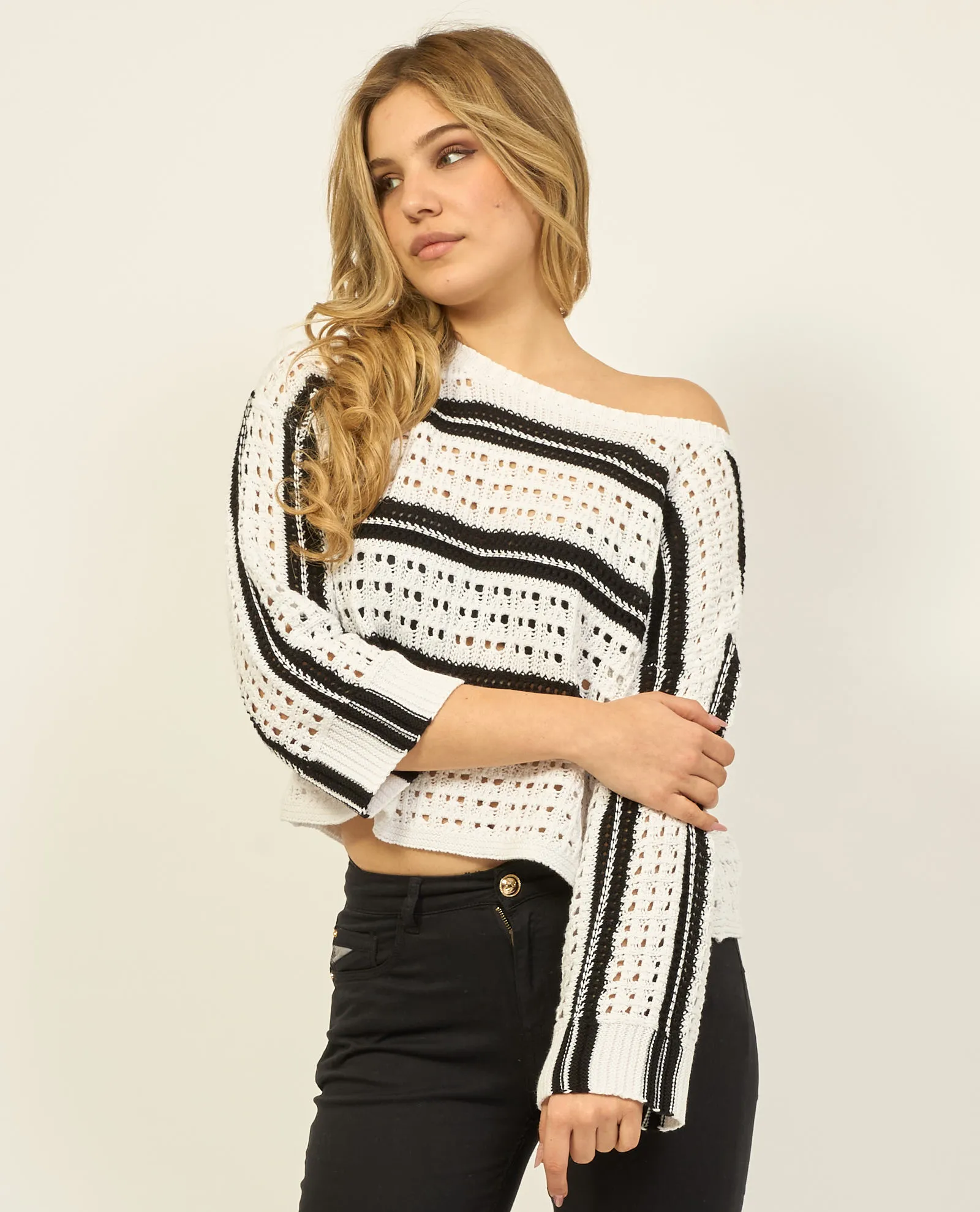 Maglia ampia Fracomina corta in cotone