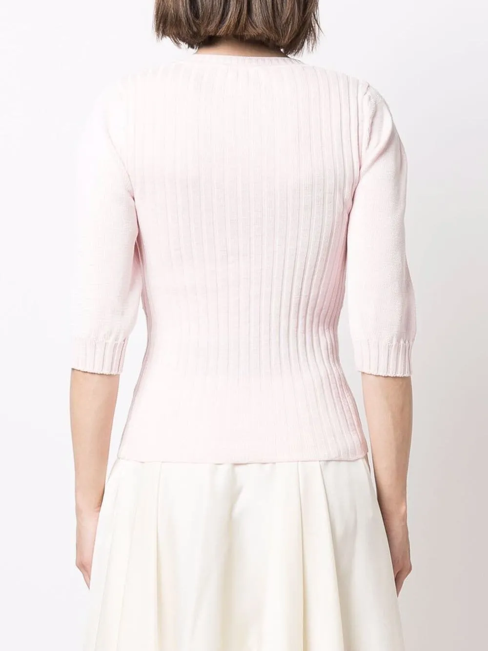 maglia con effetto twin-set