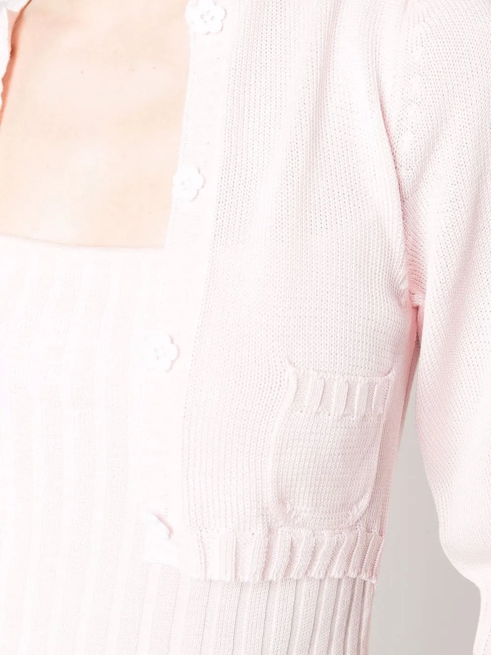 maglia con effetto twin-set