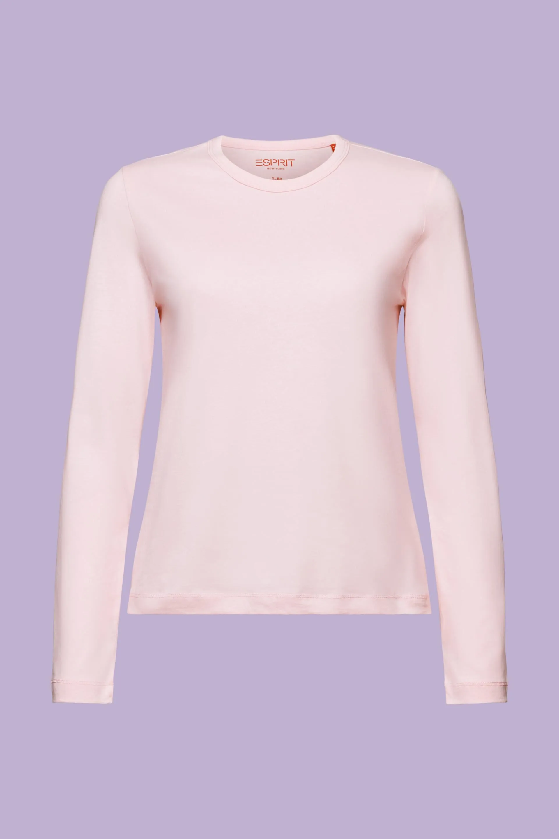 Maglia girocollo a maniche lunghe slim