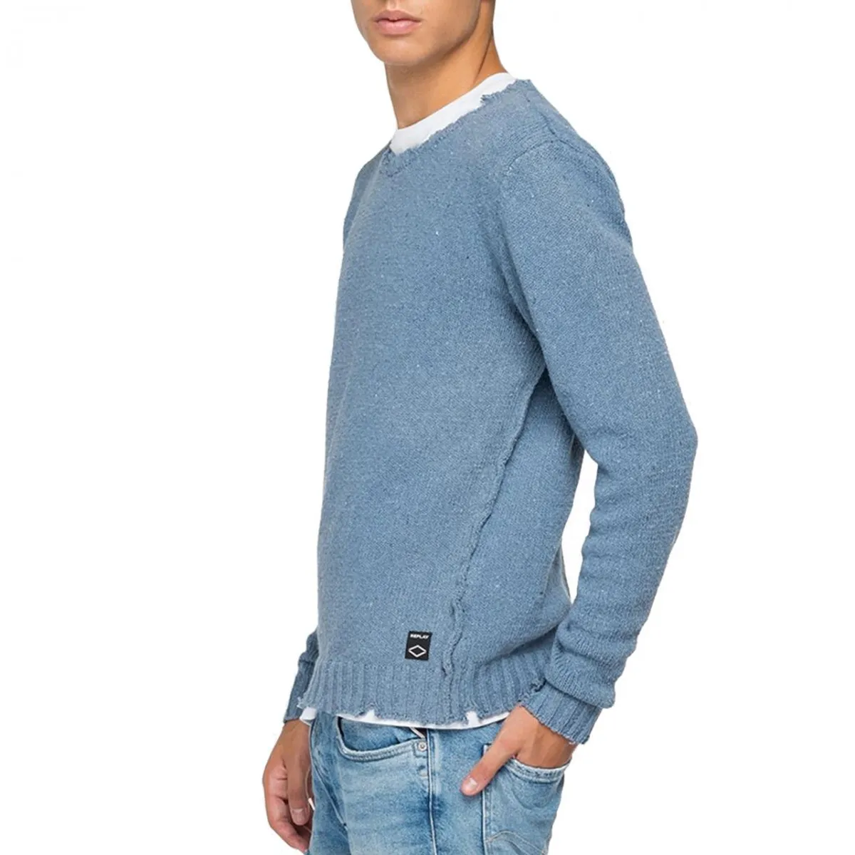 Maglia Girocollo, Blu