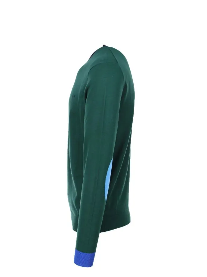 Maglia girocollo in cotone con toppe