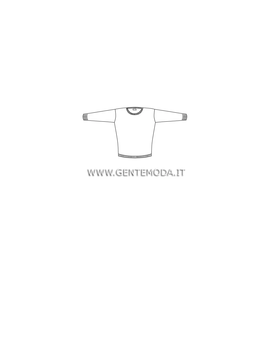 Maglia girocollo ml lana azzurro taglie forti 3xl-7xl