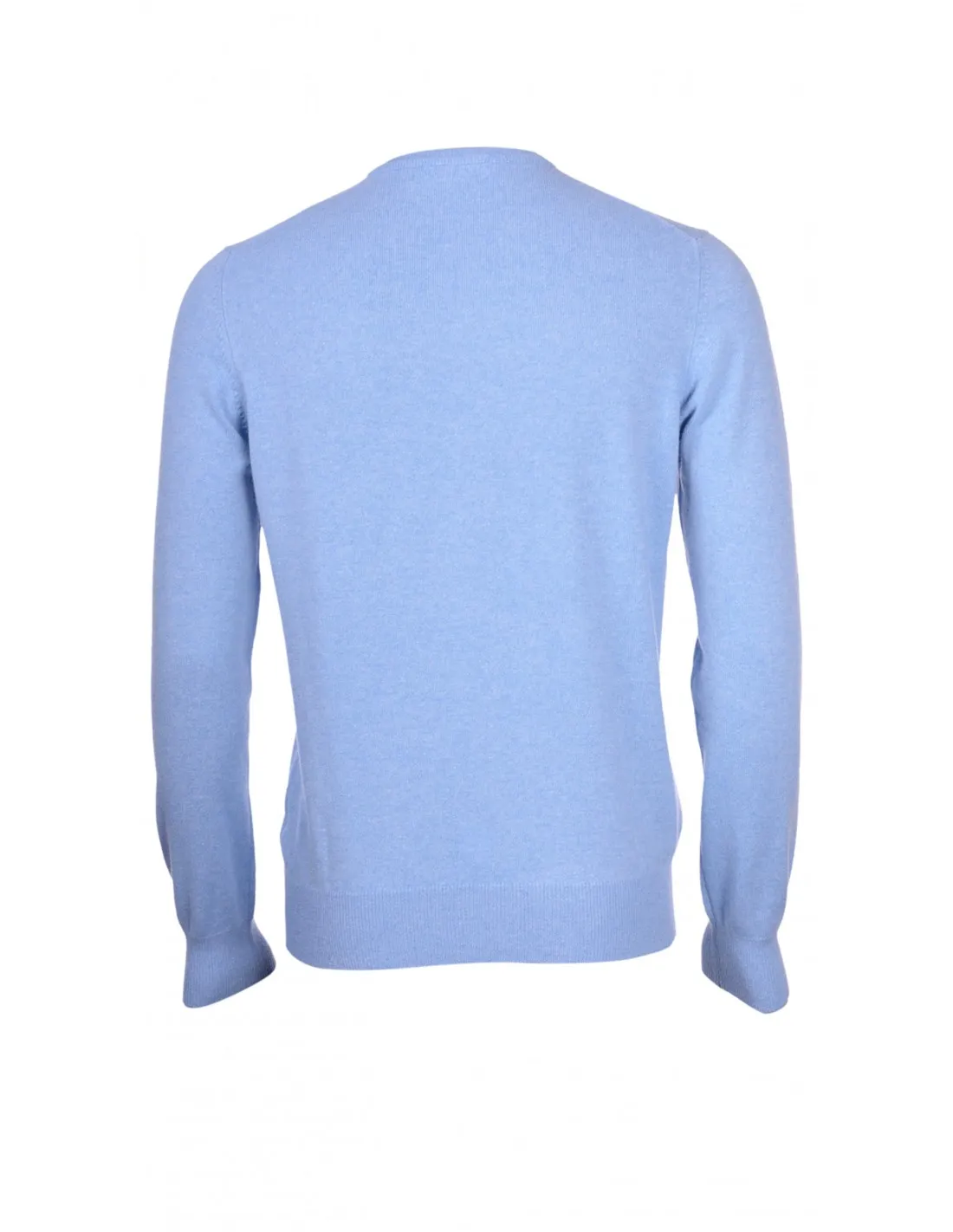 Maglia girocollo ml lana azzurro taglie forti 3xl-7xl