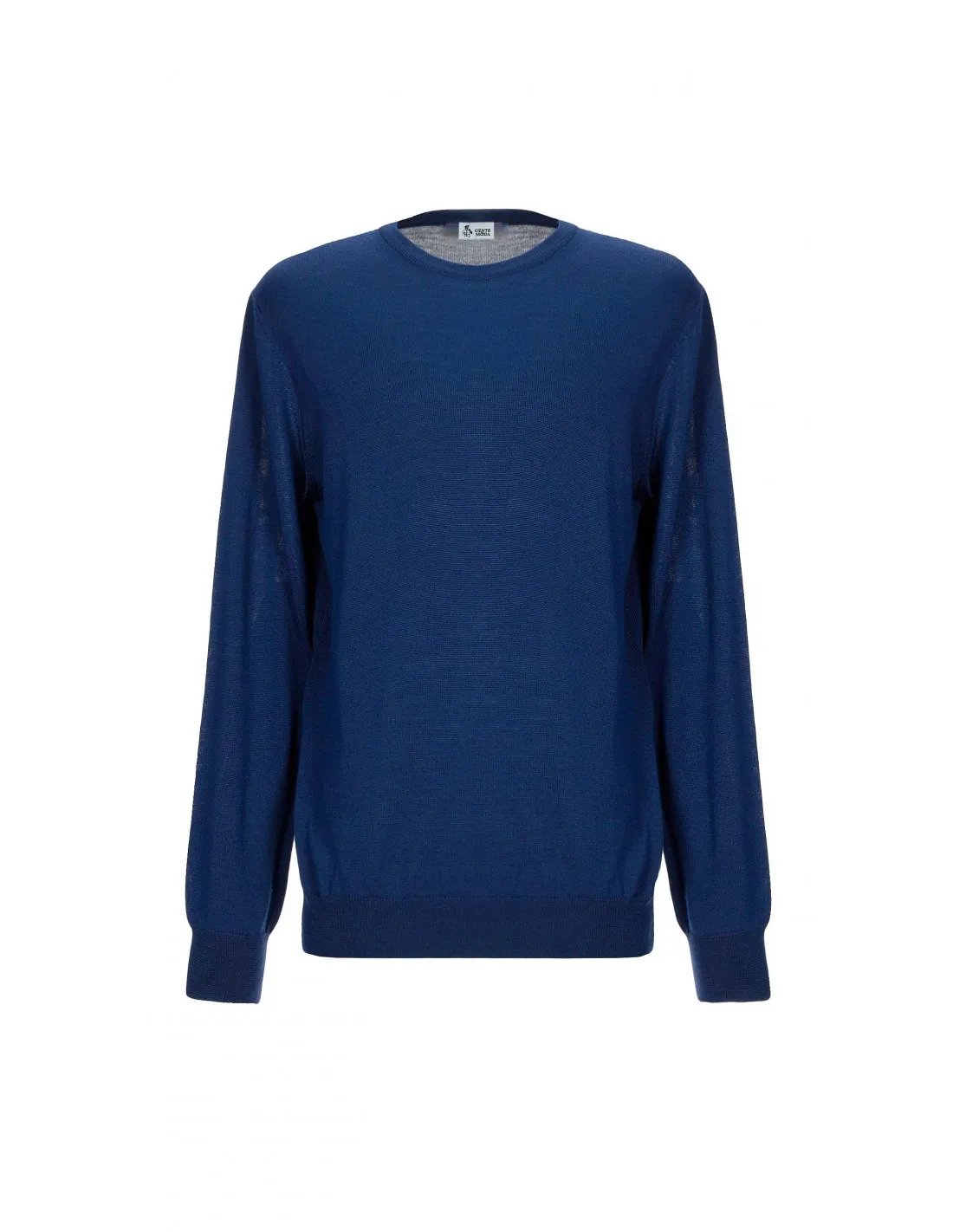 Maglia girocollo ml lana merino bluette taglie forti