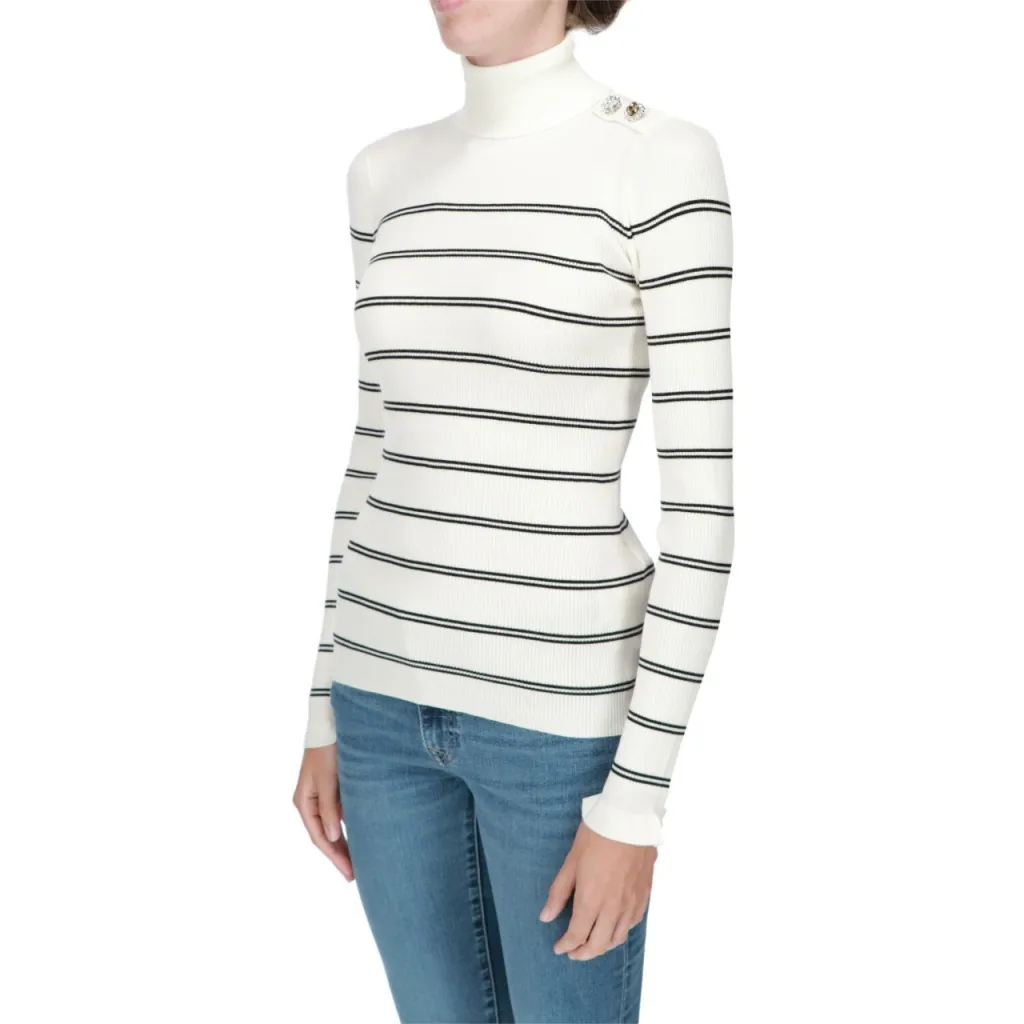 Maglia Liu Jo Jeans Donna Chiusa M/L BIANCO LANA