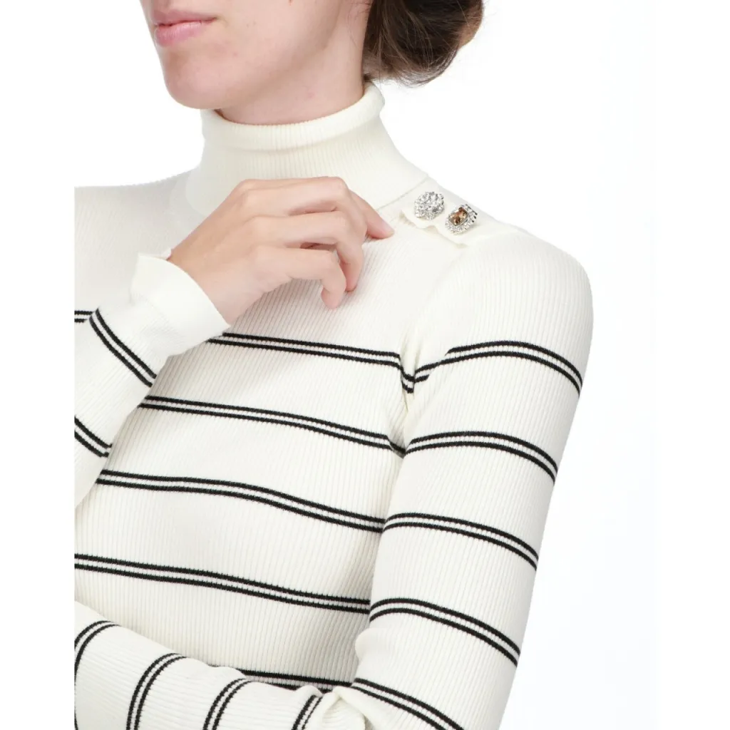 Maglia Liu Jo Jeans Donna Chiusa M/L BIANCO LANA