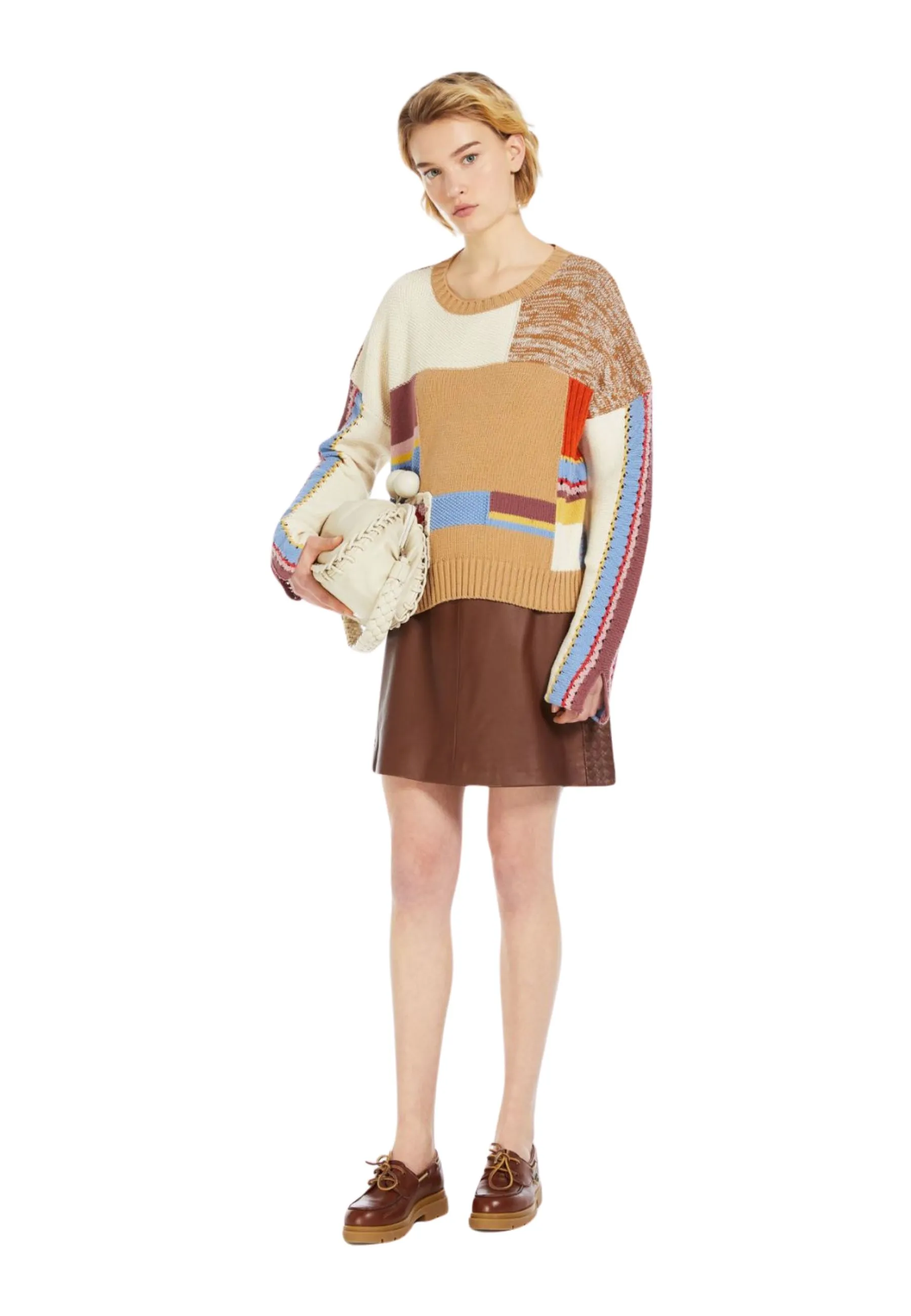 Maglia patchwork in cotone