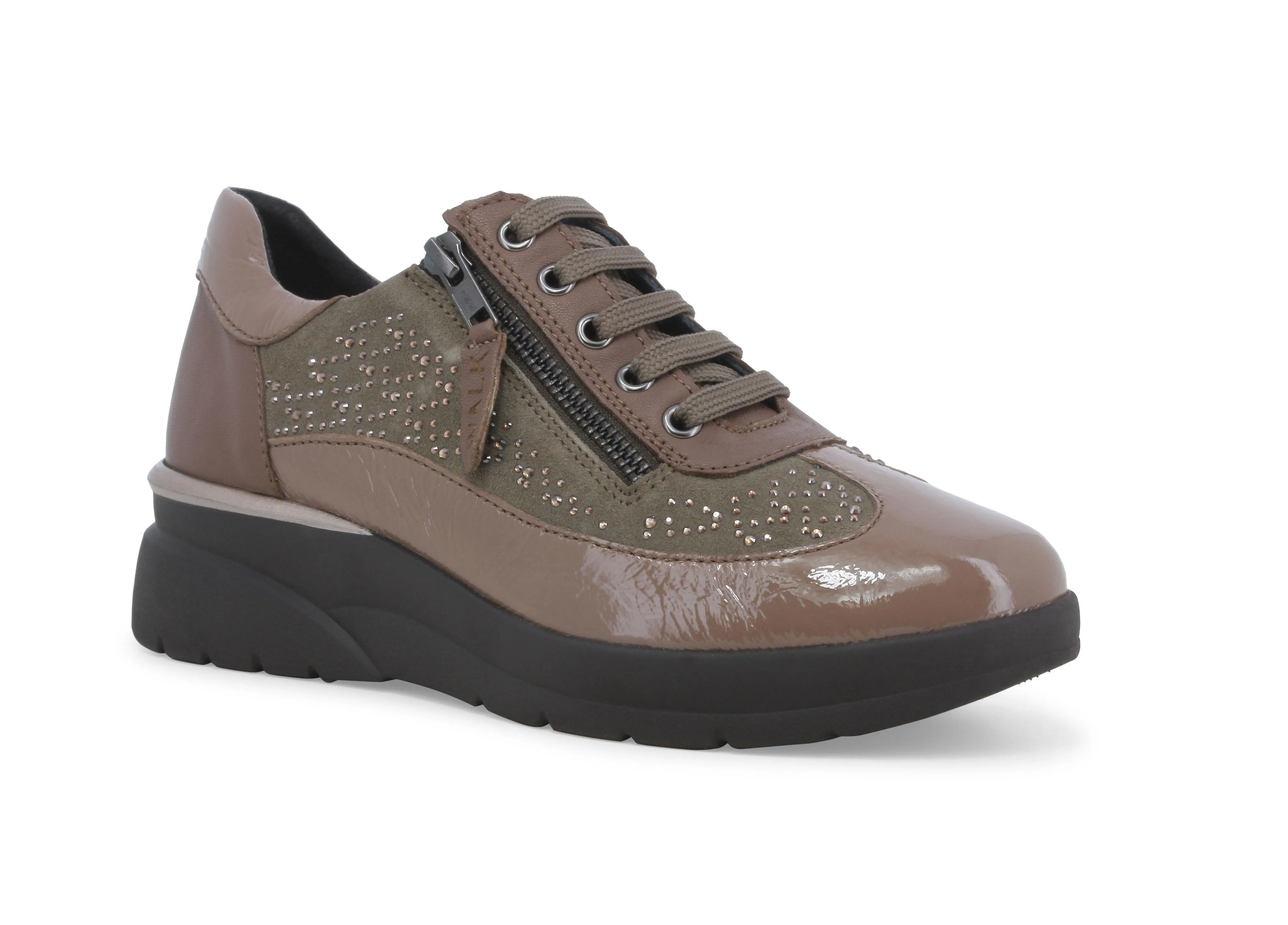 Melluso Sneakers donna in vernice e camoscio taope k55438