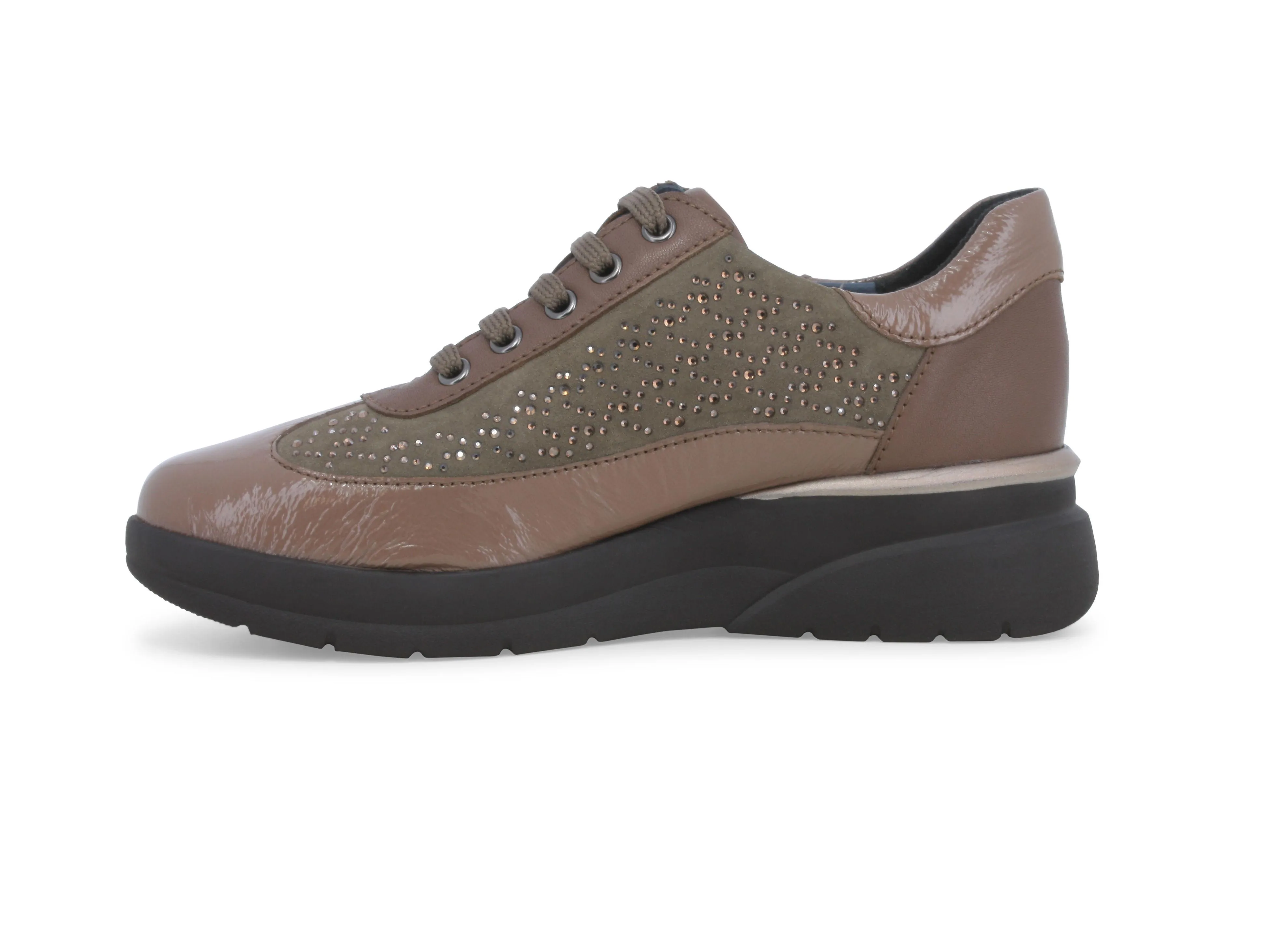 Melluso Sneakers donna in vernice e camoscio taope k55438