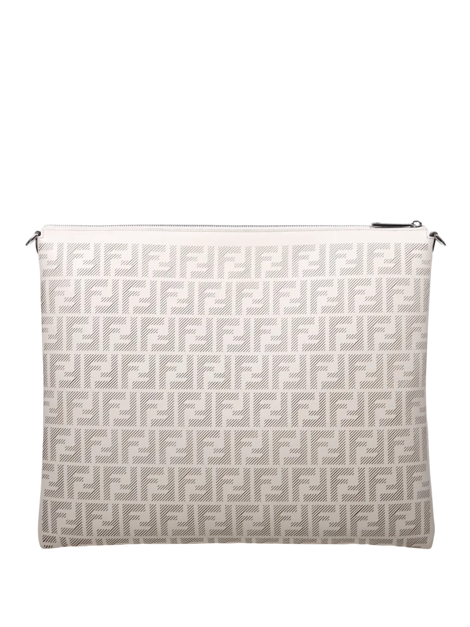 MEN FENDI WHITE CALF LEATHER AFTER SHOPPING BAG