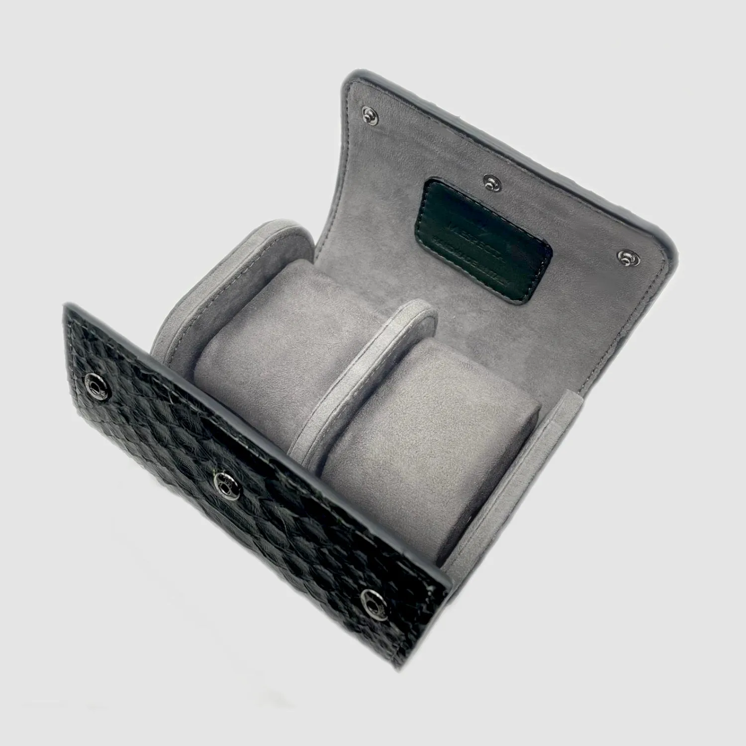 Mespecta Italia  ---------    ------------Custodia per Orologio Watch Roll in vera pelle di Pitone personalizzabile per 2 Orolog