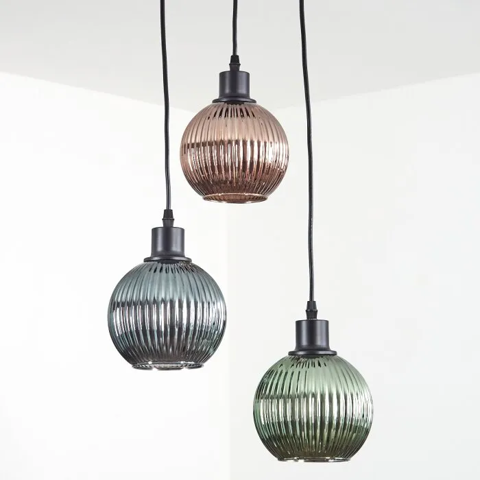 Mo Lampadario a sospensione Blu, Verde, Ramato, 3-Luci