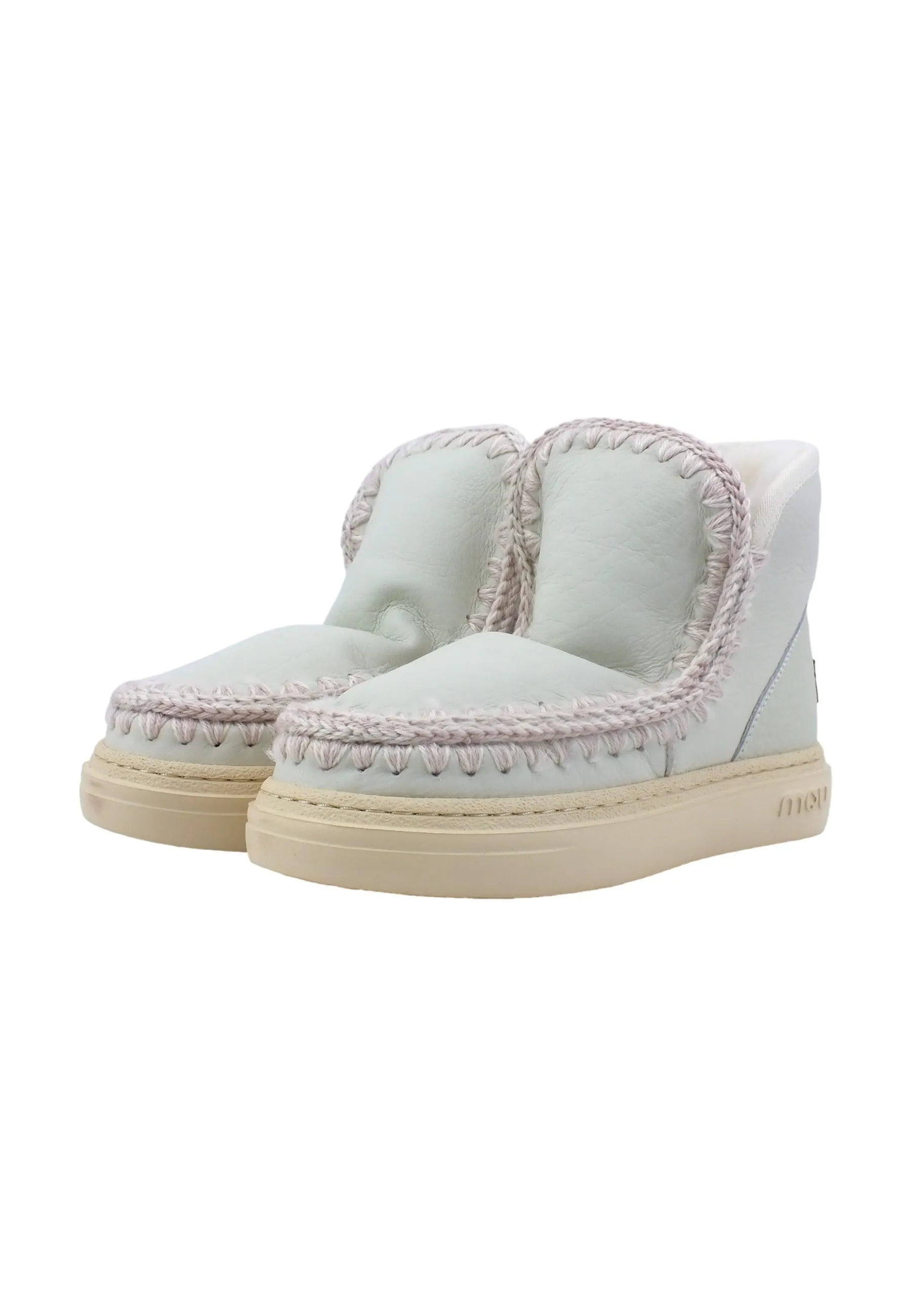 MOU Eskimo Sneaker Bold Stivaletto Pelo Nubuk White MU.FW411000B