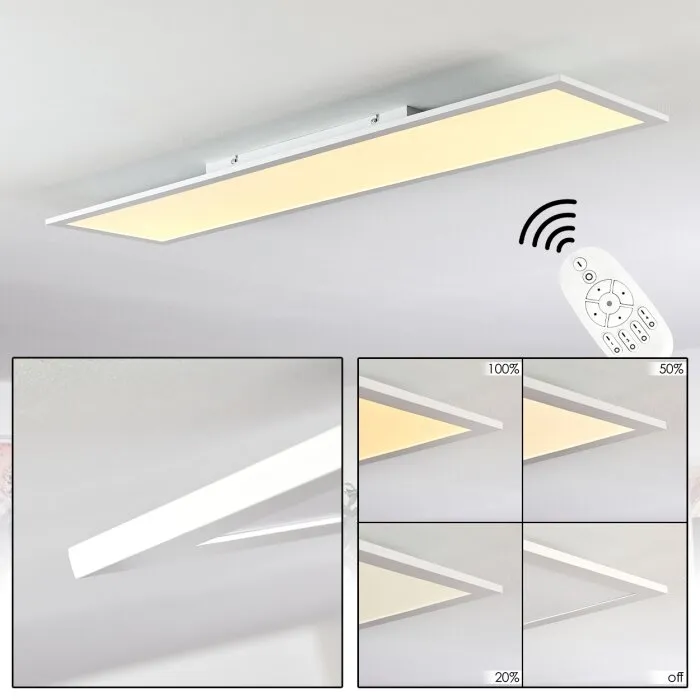 Nexo Plafoniera LED Bianco, 1-Luce, Telecomando
