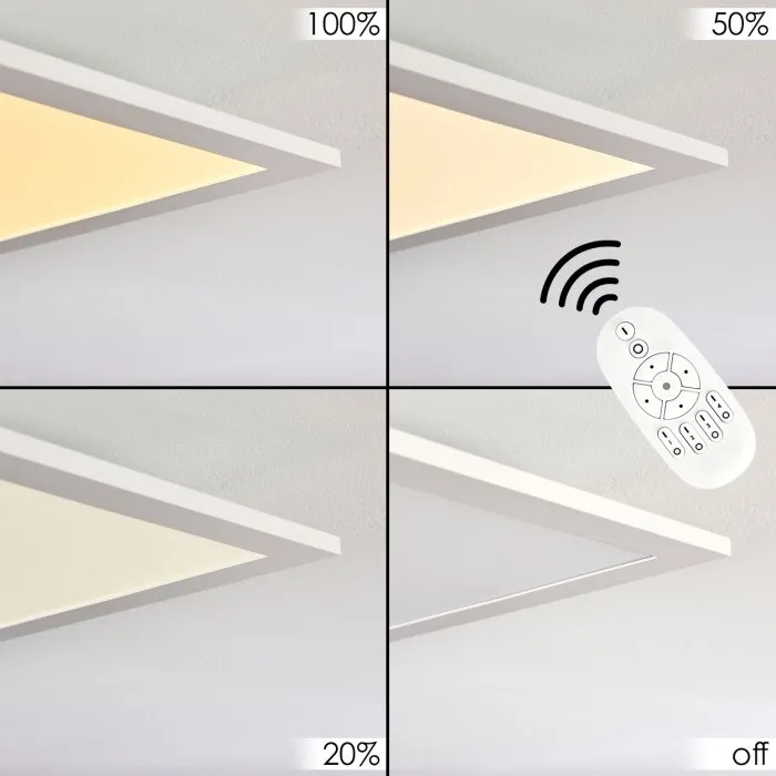 Nexo Plafoniera LED Bianco, 1-Luce, Telecomando