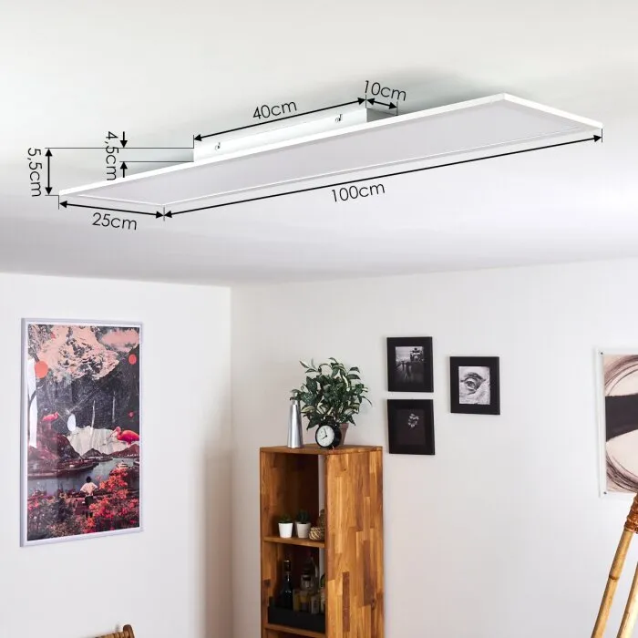 Nexo Plafoniera LED Bianco, 1-Luce, Telecomando