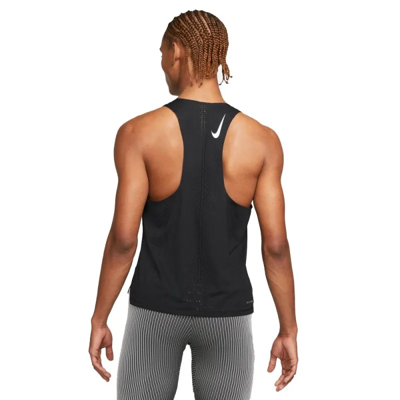 Nike Canotta Running Aeroswift Nero Bianco Uomo