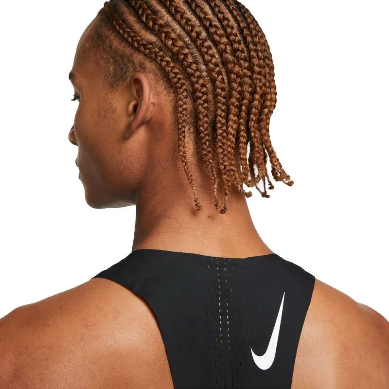Nike Canotta Running Aeroswift Nero Bianco Uomo