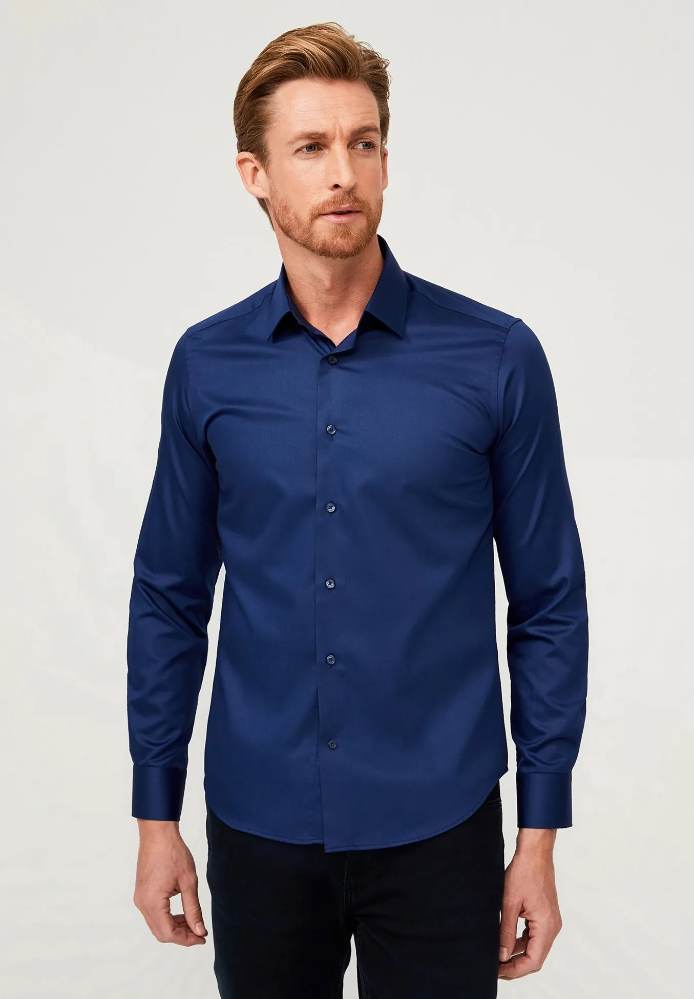 NON IRON (BUEGELFREI) SLIM FIT TALL - Camicia elegante