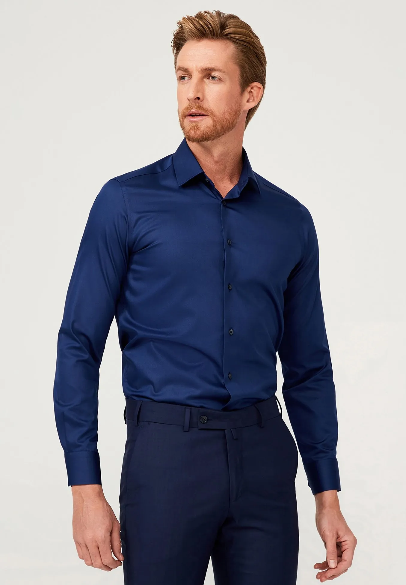 NON IRON (BUEGELFREI) SLIM FIT TALL - Camicia elegante