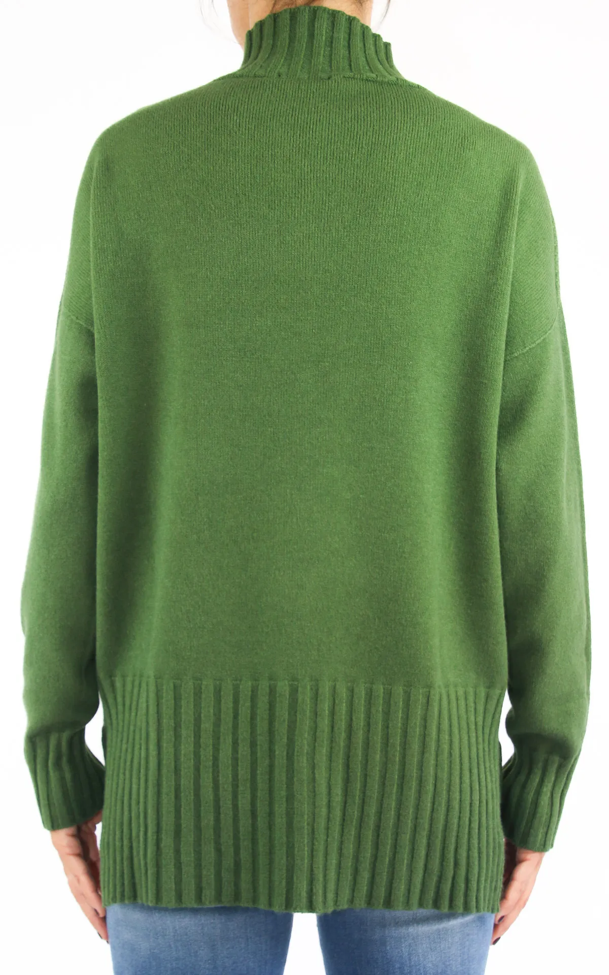Off-on – Maglia viscosa lupetto – verde