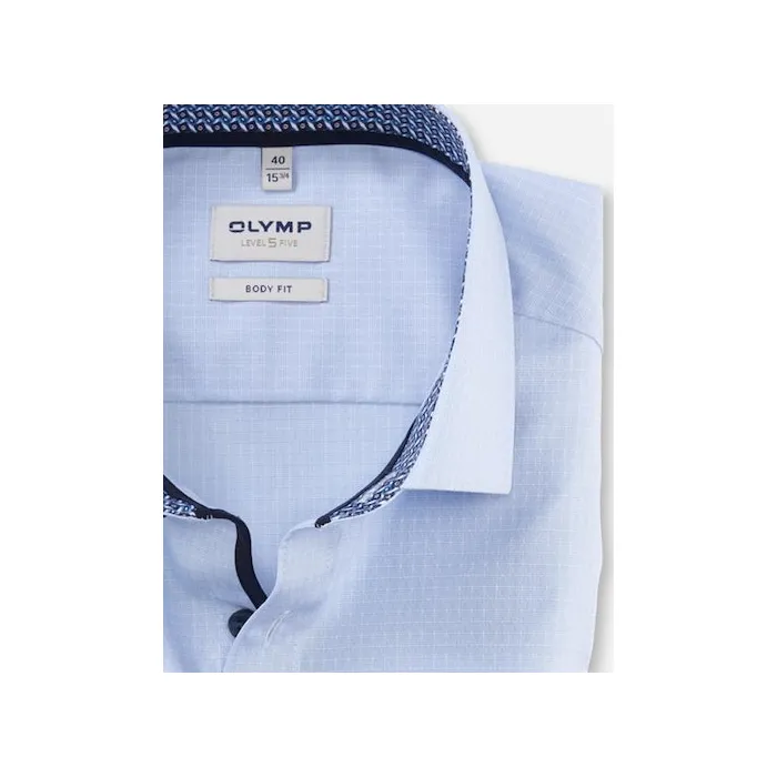 Olymp Level Five - Camicia business slim fit blu