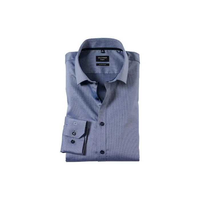 Olymp N. Sei camicia super slim a maniche lunghe Blu