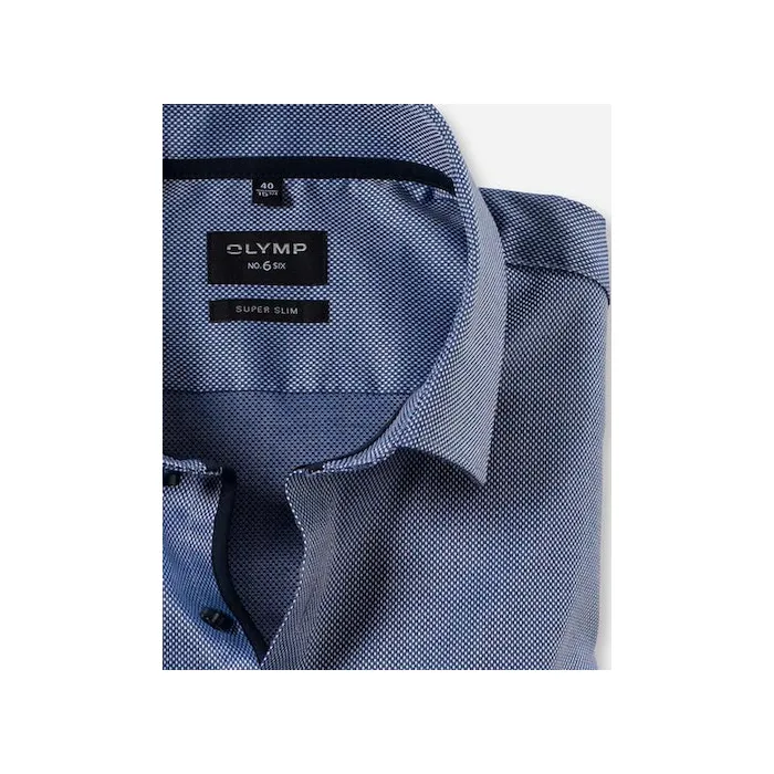 Olymp N. Sei camicia super slim a maniche lunghe Blu