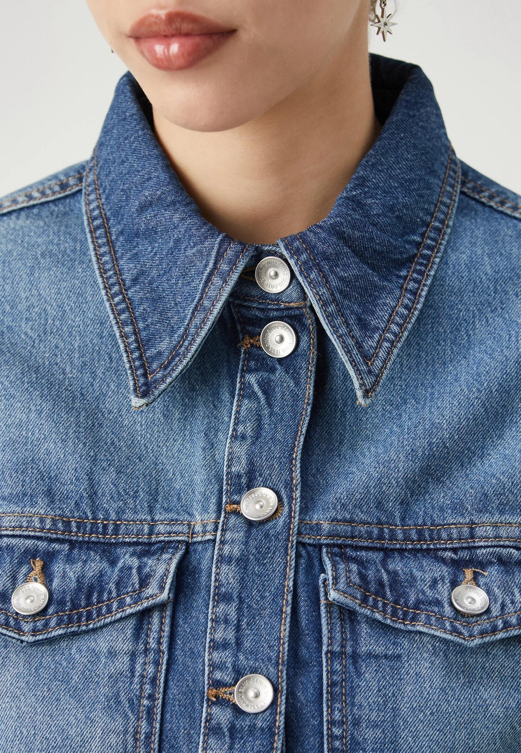 ONLHEATHER WAISTBAND JACKET  - Giacca di jeans