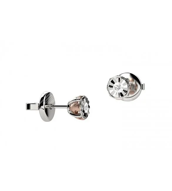 Orecchini Donna Bambina Gioielli Nanan Bijou in Oro Bianco e Diamante ngio0004