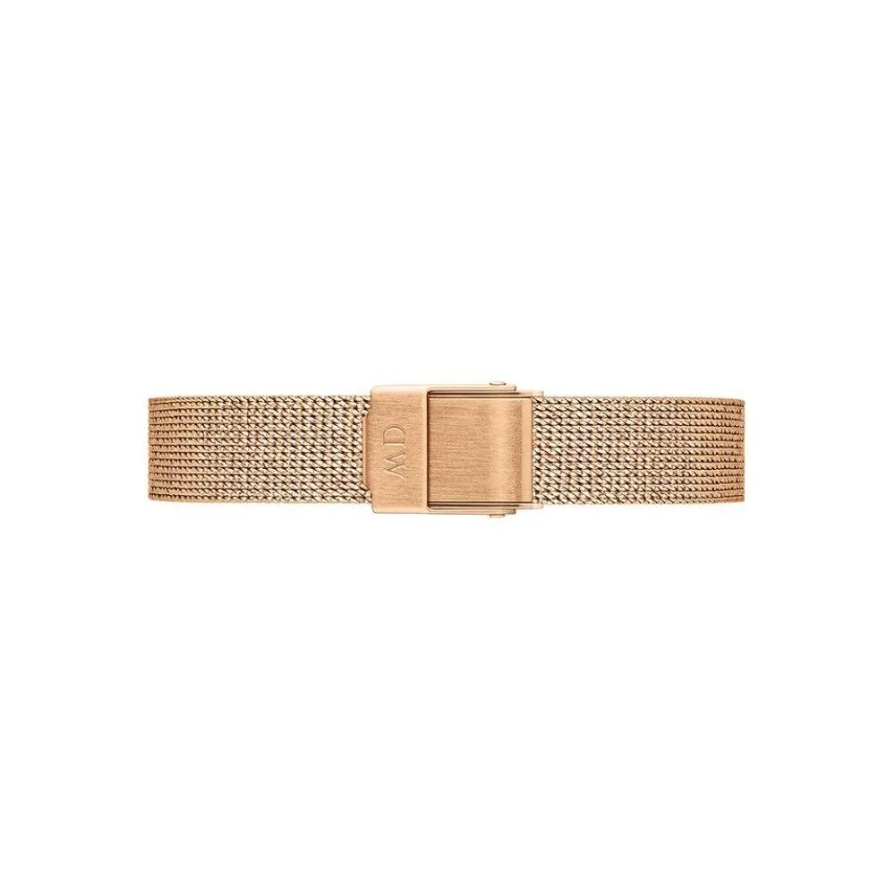 Orologio Al Quarzo Daniel Wellington Quadro Dw00100437 Cassa Rettangolare Acciaio Rosato 26x20 mm Quadrante Verde Cinturino Acci