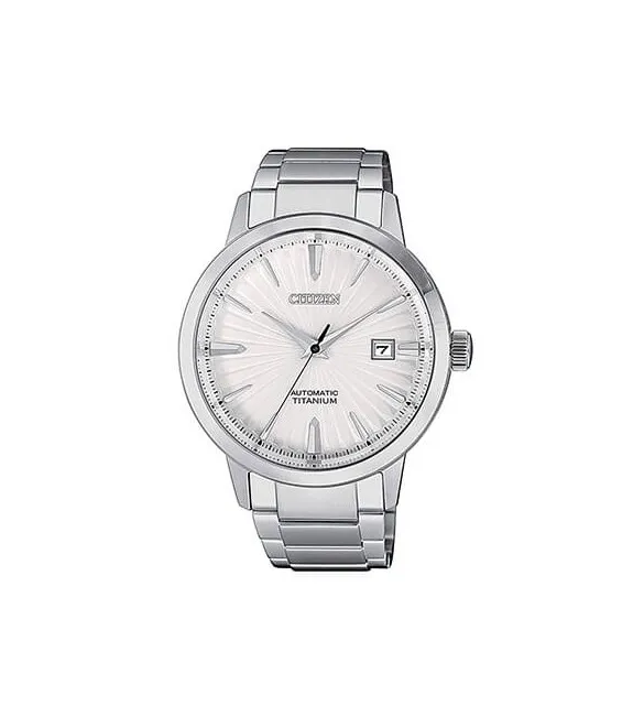 Orologio Solo Tempo Uomo Citizen Automatico Super Titanio Bianco nj2180-89a