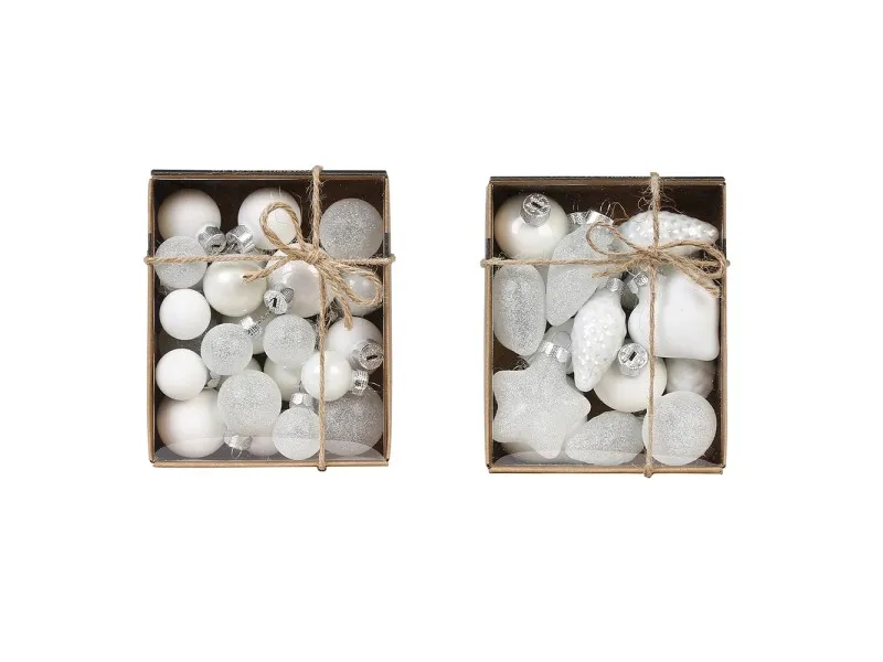Pallina di Natale vetro Minnie bianco modelli assortiti