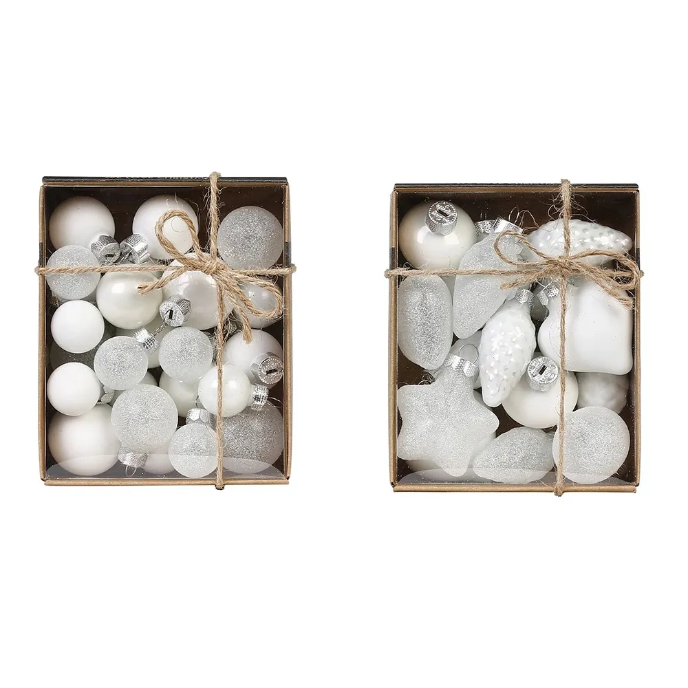 Pallina di Natale vetro Minnie bianco modelli assortiti