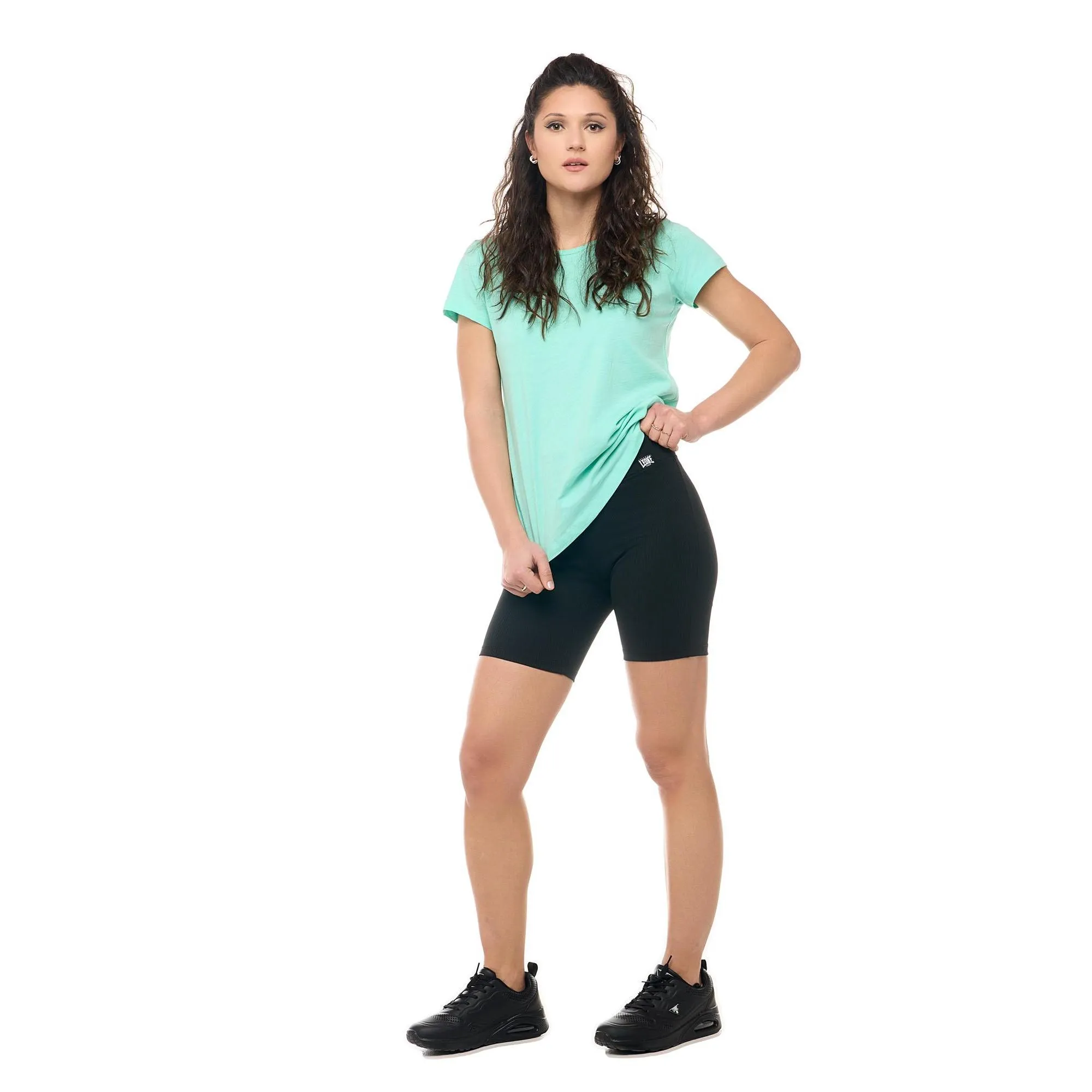 Pantaloncini leggings da donna a costine Leone Basic