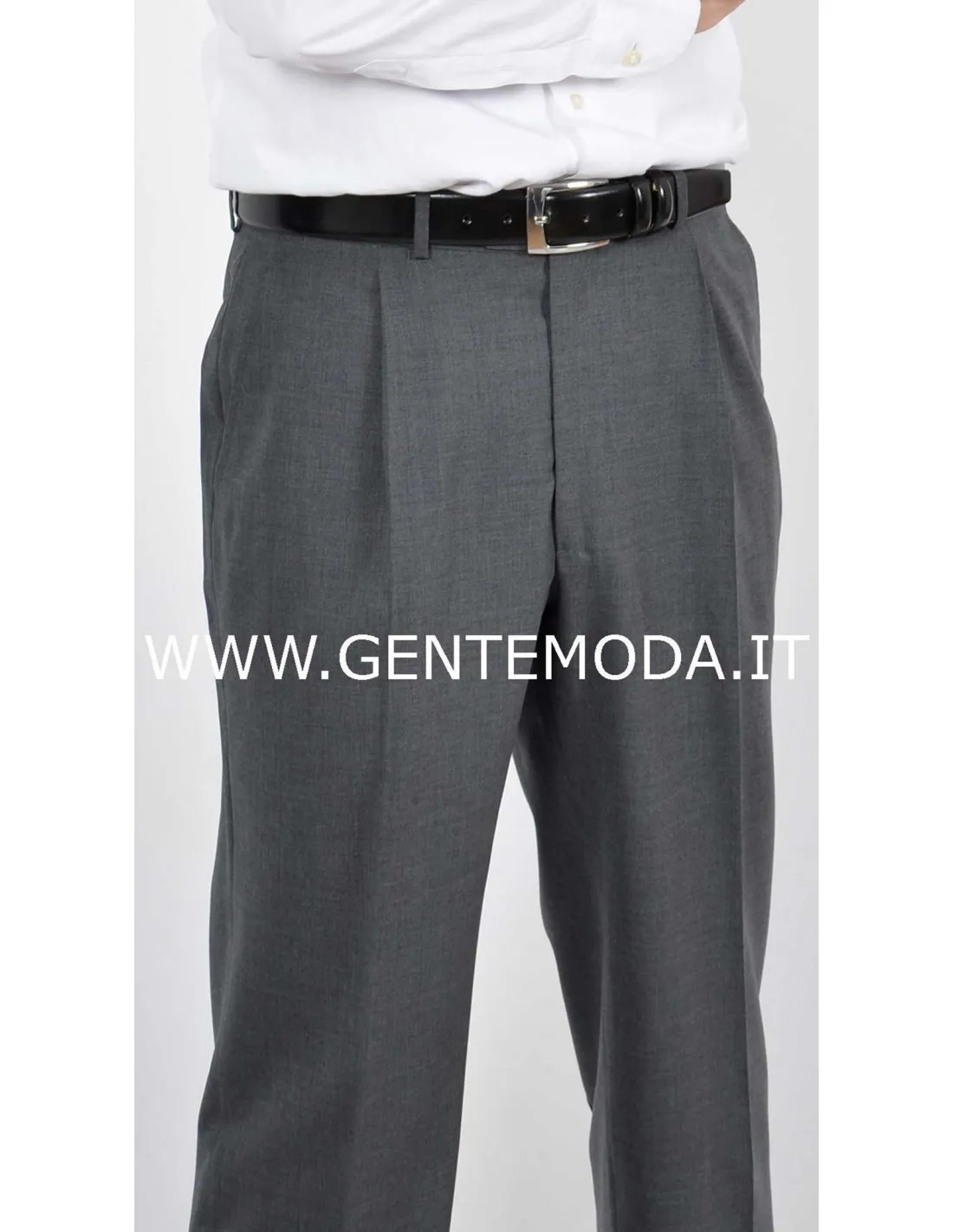 Pantalone con pinces Lana Sallia grigio medio 4 stagioni