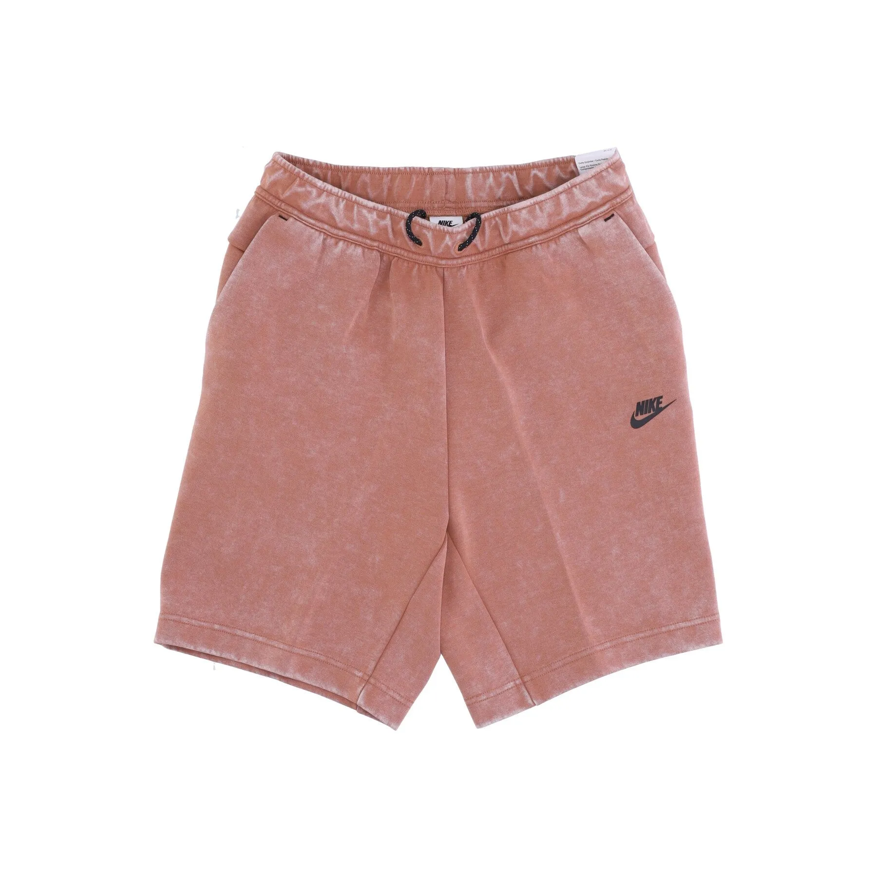 Pantalone Corto Tuta Uomo Tech Fleece Wash Short Mineral Clay/black