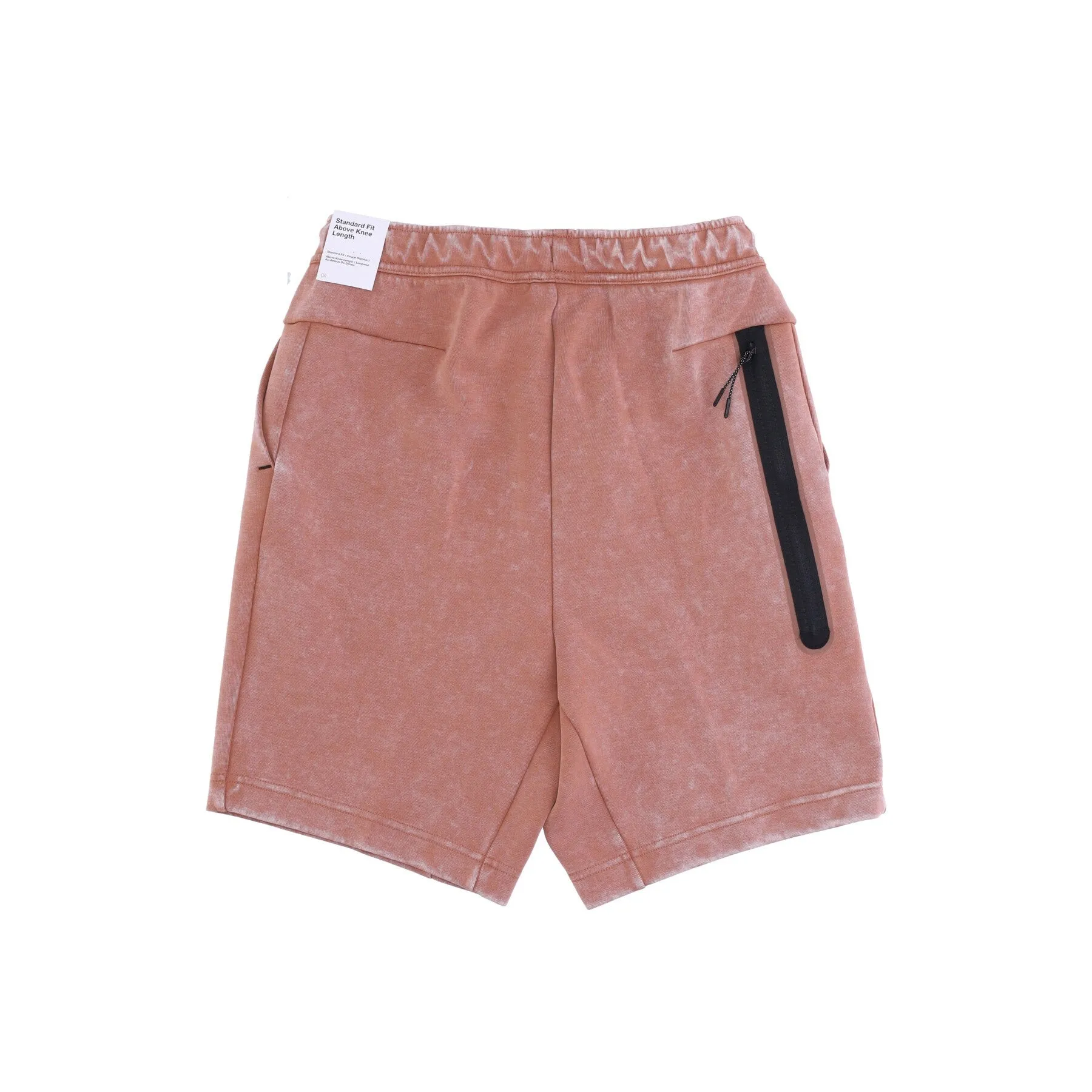 Pantalone Corto Tuta Uomo Tech Fleece Wash Short Mineral Clay/black