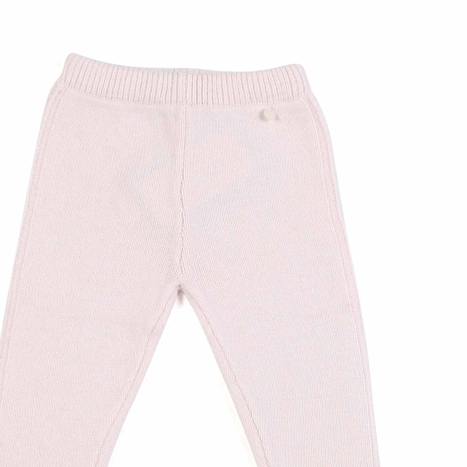 Pantalone Rosa Pallido Misto Lana Neonata