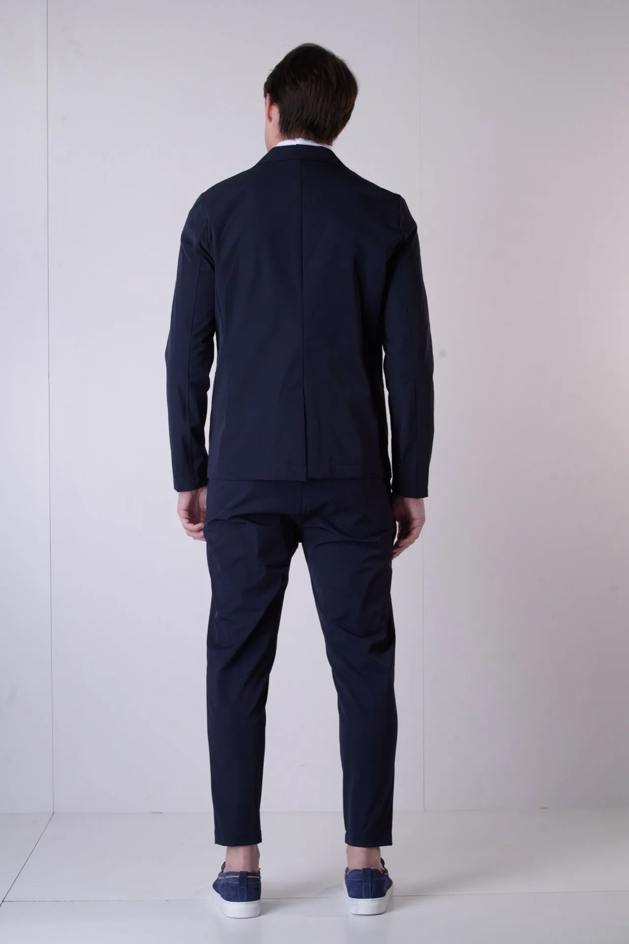 Pantalone Sartoriale Blu con elastico e interni in tessuto V2