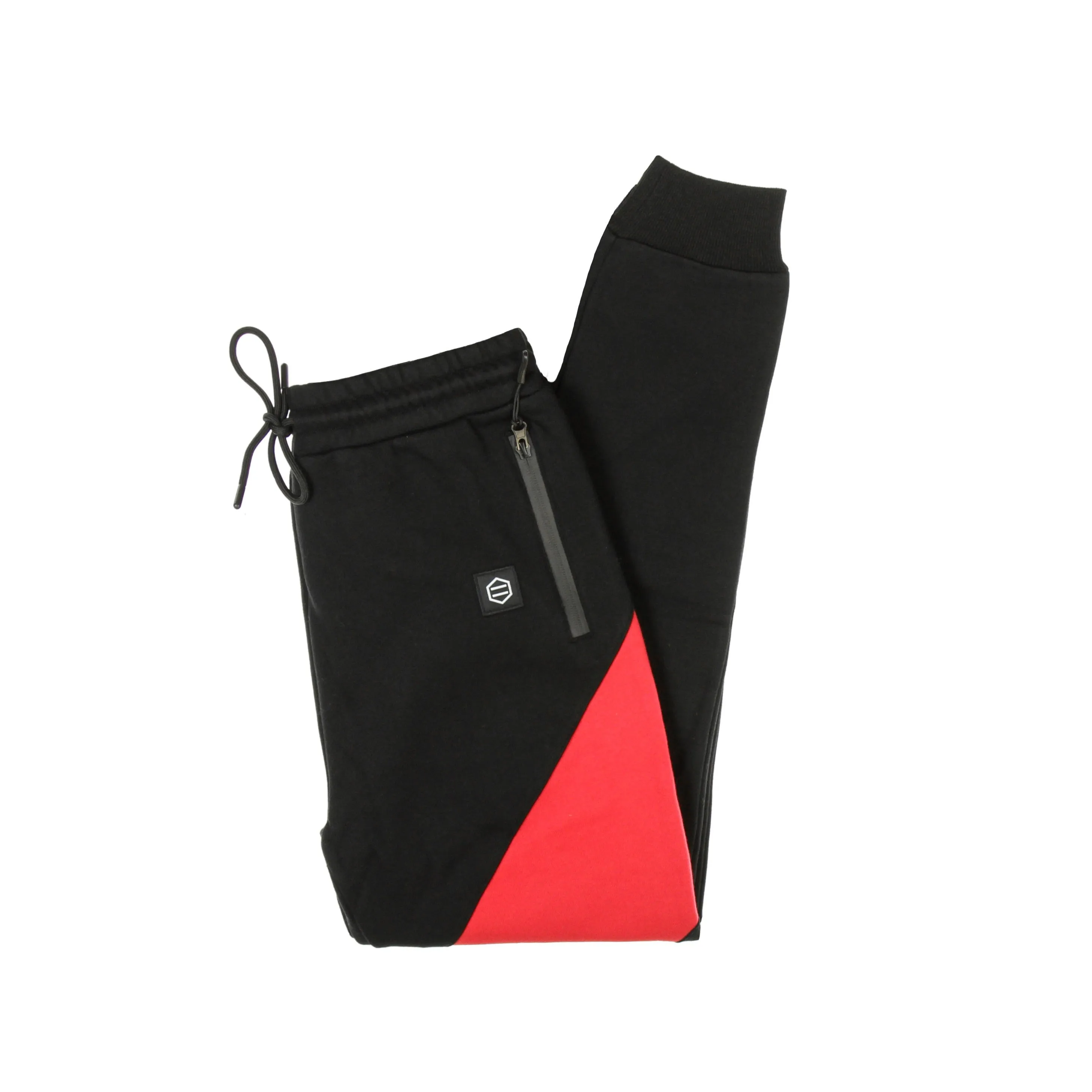 Pantalone Tuta Felpato Uomo Victorious Black/red