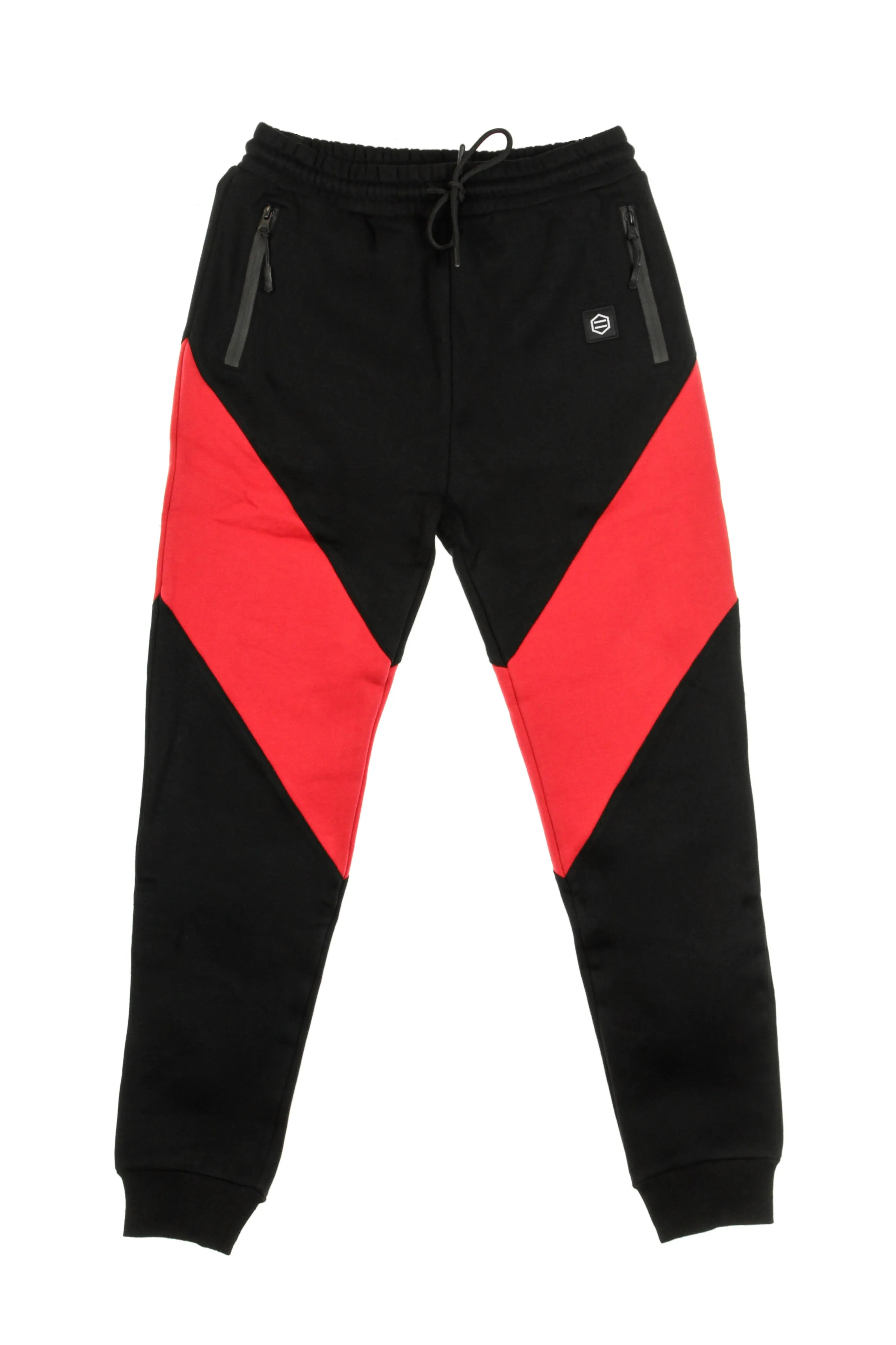 Pantalone Tuta Felpato Uomo Victorious Black/red