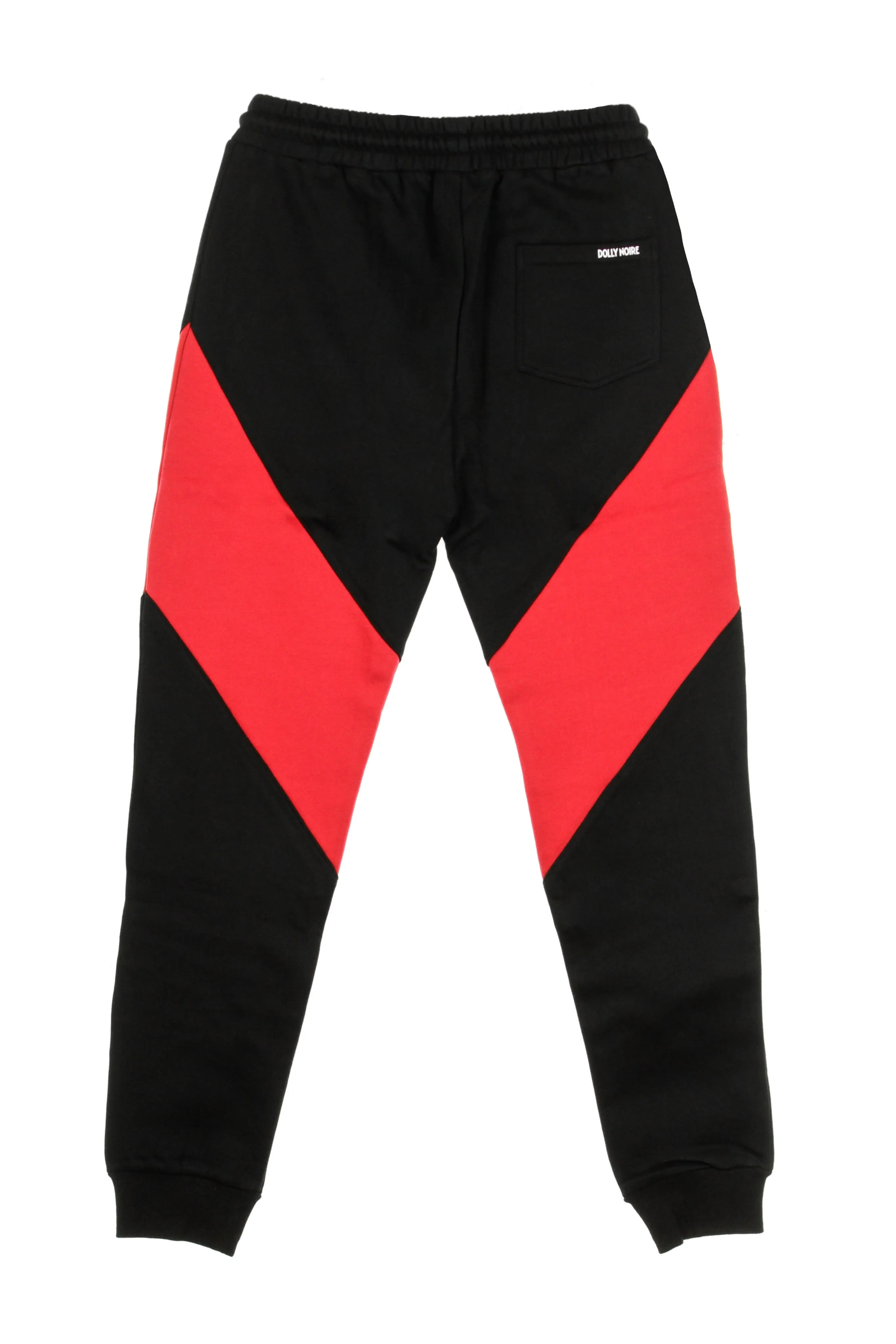 Pantalone Tuta Felpato Uomo Victorious Black/red