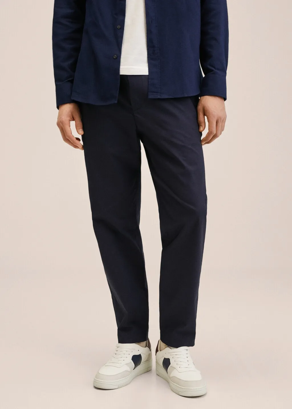 Pantaloni cotone vita elasticizzata