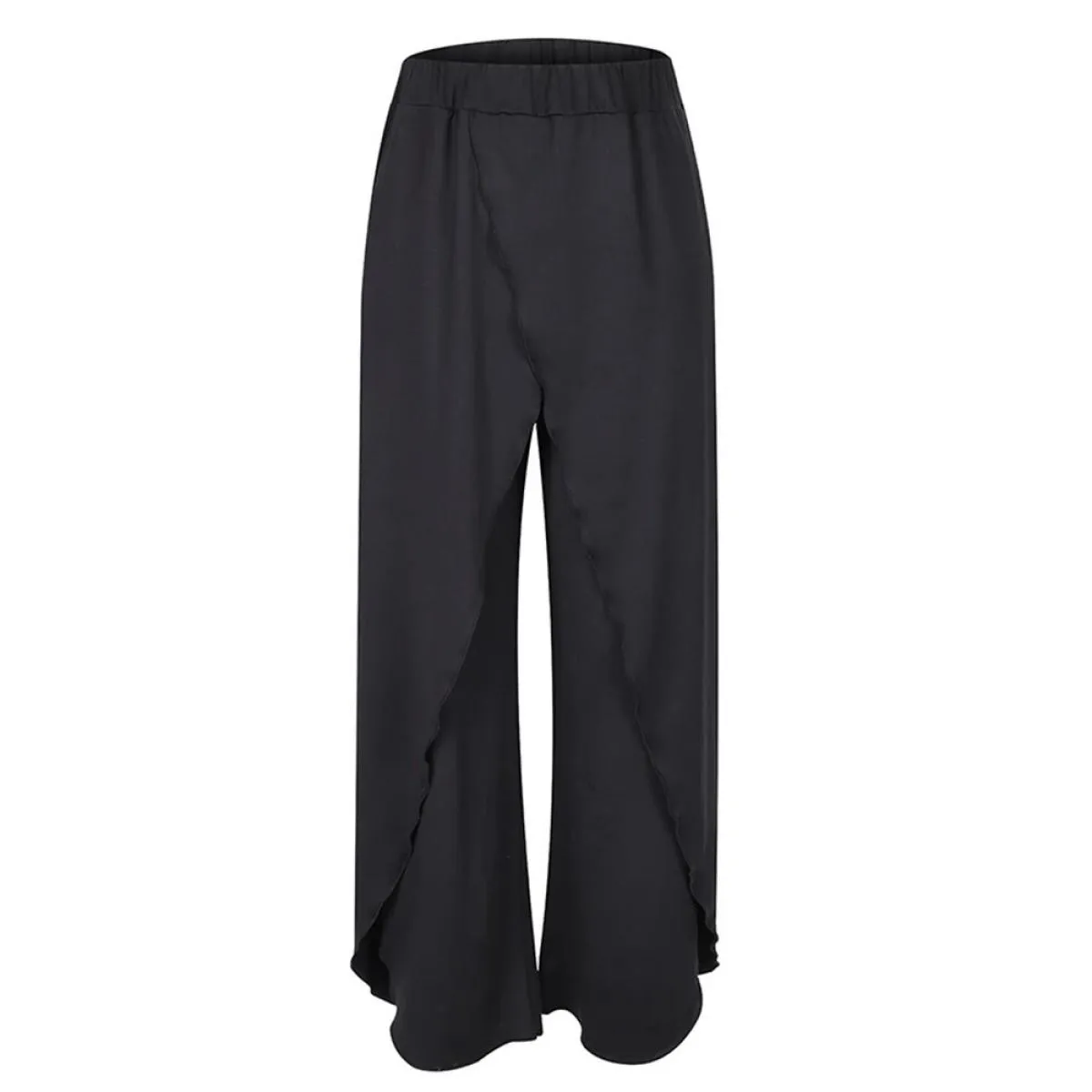 Pantaloni da donna a gamba larga solidi 2024 Pantaloni lunghi neri casual a vita alta estivi Abbigliamento femminile Pantaloni s
