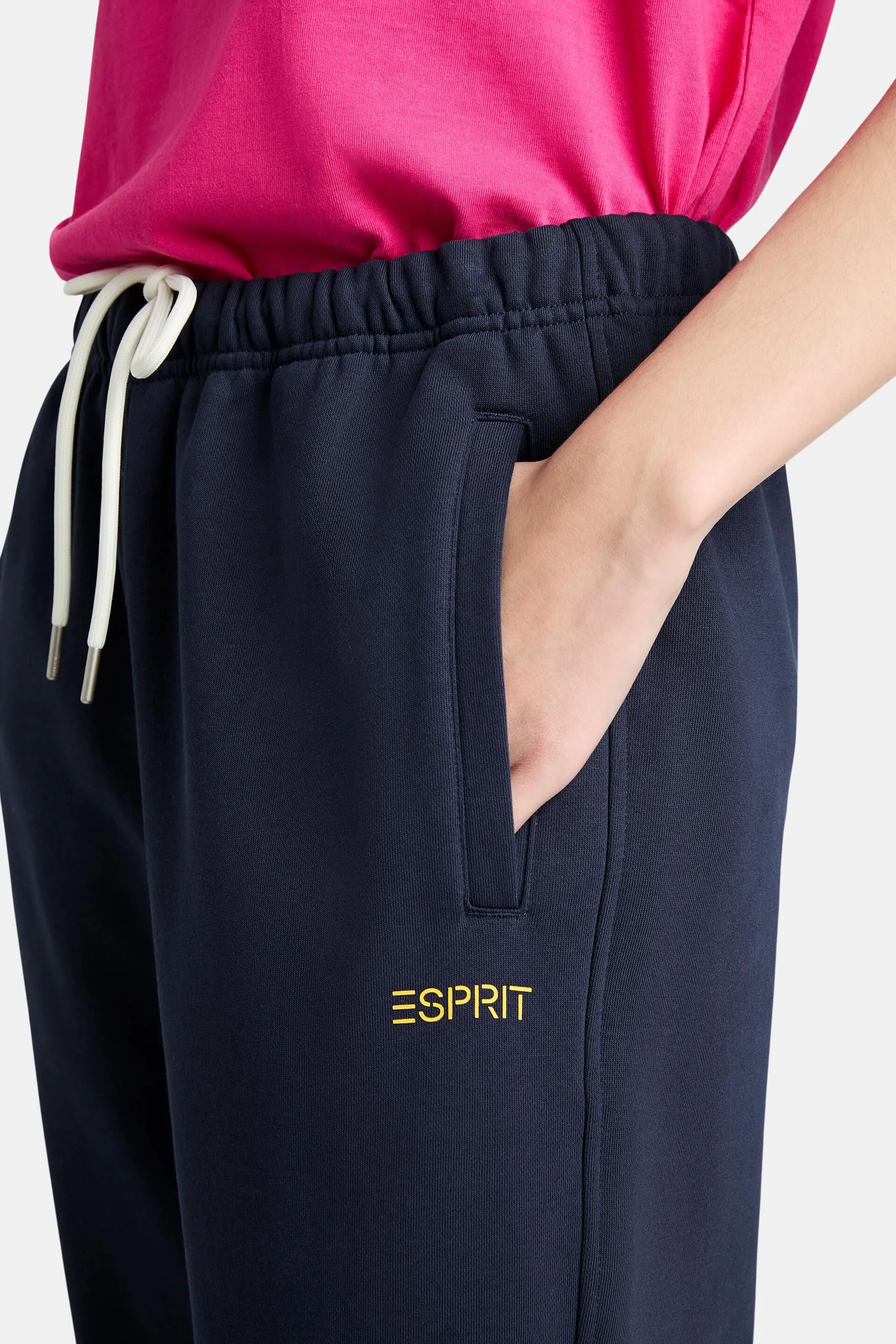 Pantaloni della tuta con logo in pile di cotone, unisex