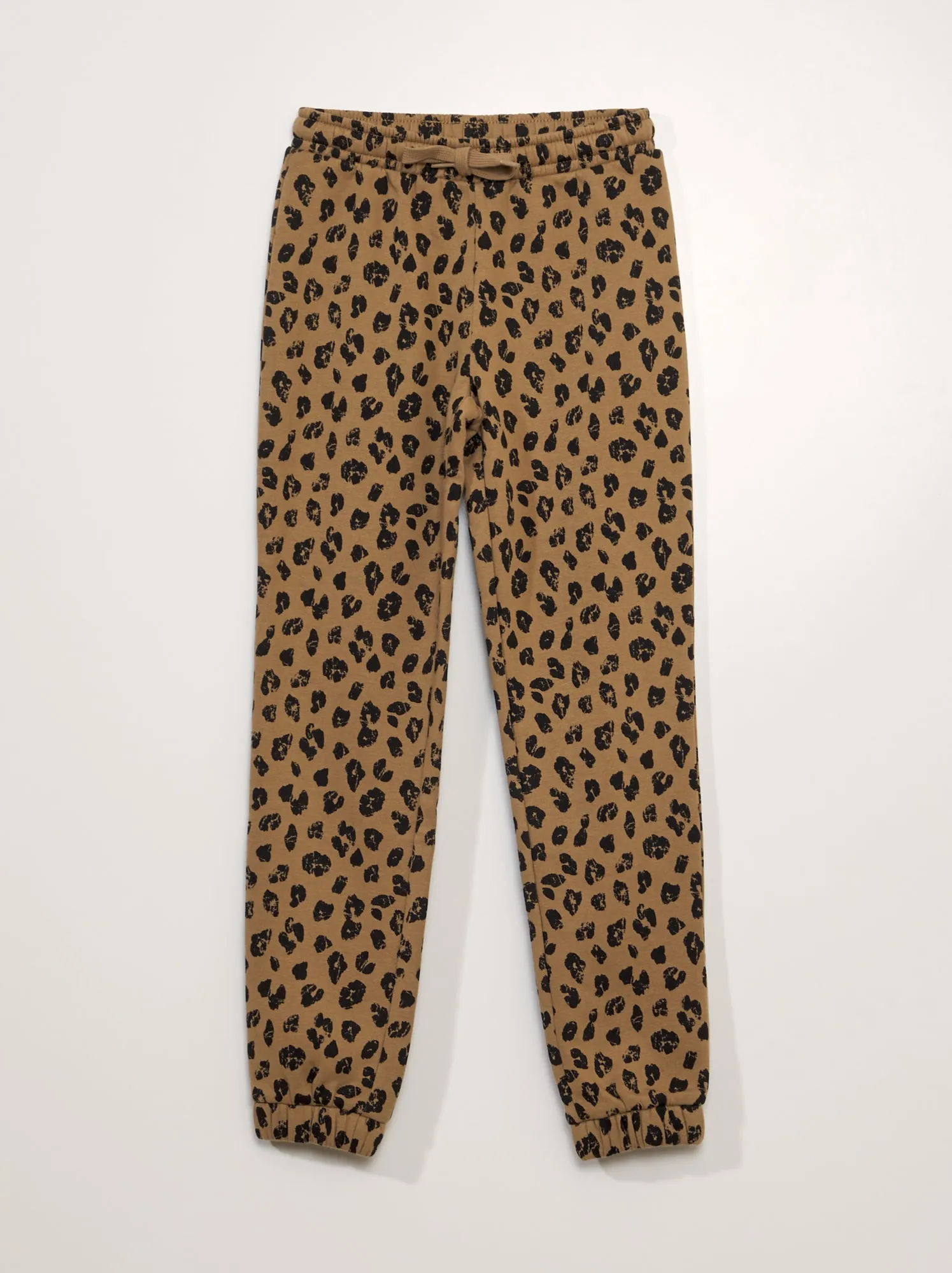 Pantaloni joggers con motivo leopardato - MARRONE