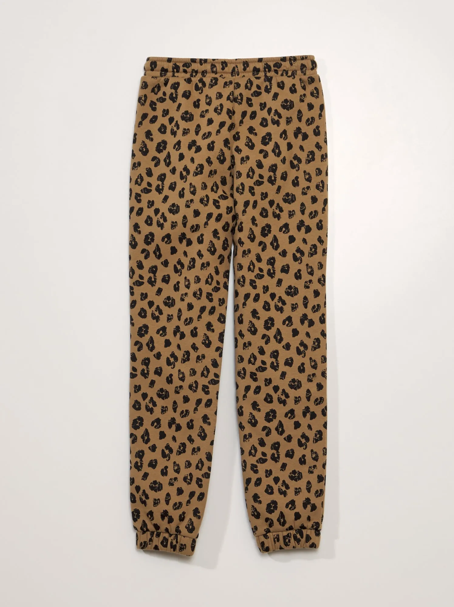 Pantaloni joggers con motivo leopardato - MARRONE